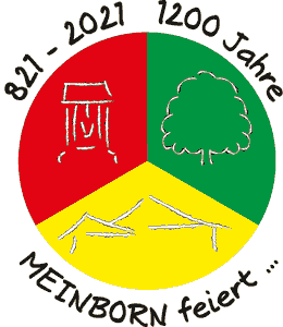Logo "Meinborn feiert …" rund, Meinborn,Verwaltung,Ortsbürgermeister,Aktuell,Verbandsgemeinde Rengsdorf-Waldbreitbach,Kreis Neuwied,Rheinland-Pfalz