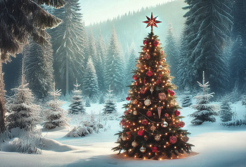 Werbung Weihnachtsbaumverkauf in Meinborn